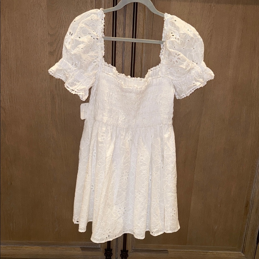 Altar'd State White Lace Mini Dress